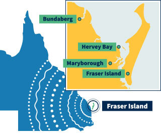 fraser island tours map